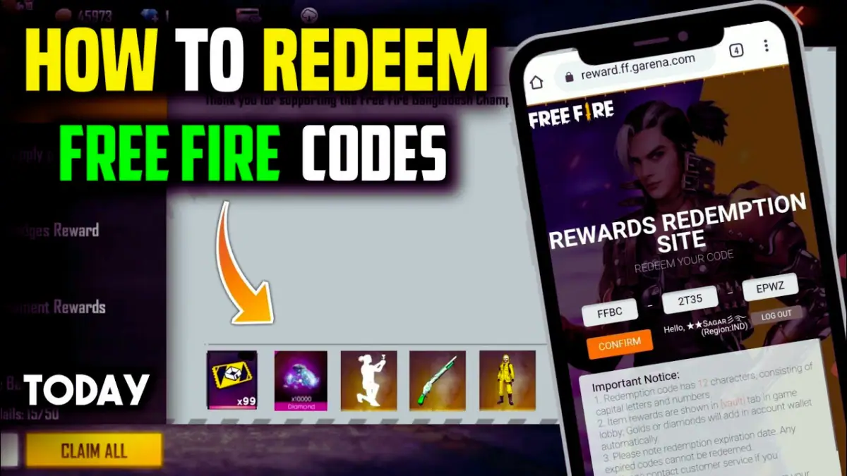 Free Fire Redeem Codes